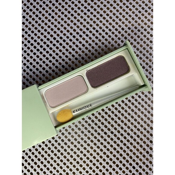 Clinique Soft Pressed Eye Shadow Duo Seashell Pink / Sunset Mauve .08oz VTG NOS - Picture 1 of 3